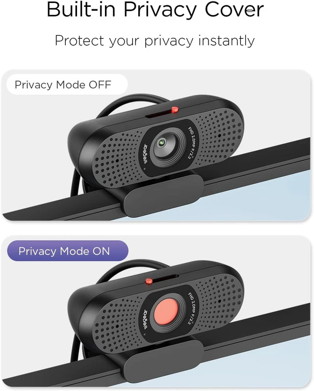 Alt view image 6 of 7 - wegear 1080P Webcam for PC, Full HD Computer Camera with Dual Mics, USB-A