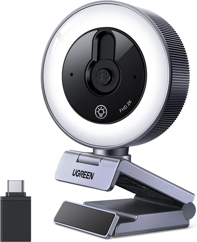 Main image of UGREEN 2K Webcam with 4-Level Ring Light