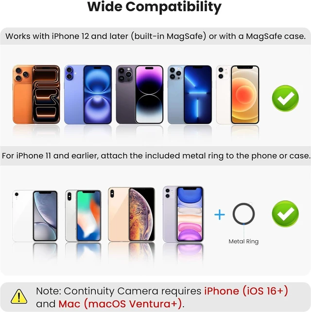 Alt view image 7 of 7 - Itramax 360° Continuity Camera iPhone Webcam Mount for iMac&Desktop Monitor