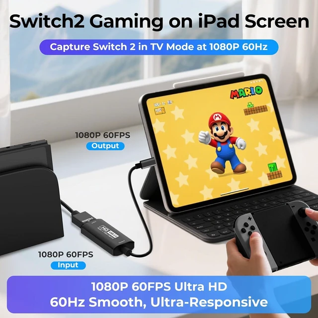 Alt view image 2 of 7 - GUERMOK Video Capture Card, USB3.0 HDMI to USB-C Capture Device, 2K@30FPS