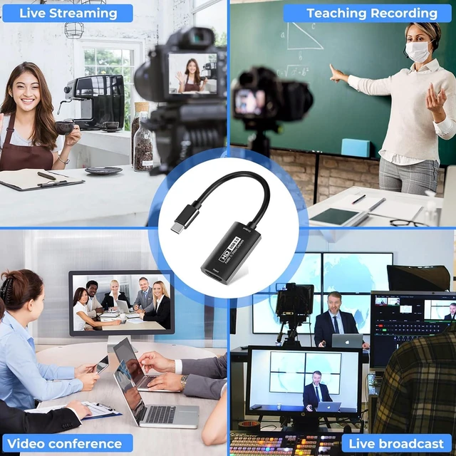 Alt view image 7 of 7 - GUERMOK Video Capture Card, USB3.0 HDMI to USB-C Capture Device, 2K@30FPS