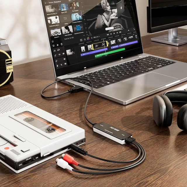 Alt view image 7 of 7 - USB 2.0 Audio Capture Card for Windows 10/8.1/8/7 and Mac OS 10.14-Audio Grabber for Vinyl Cassette Tapes to mp3 Converter
