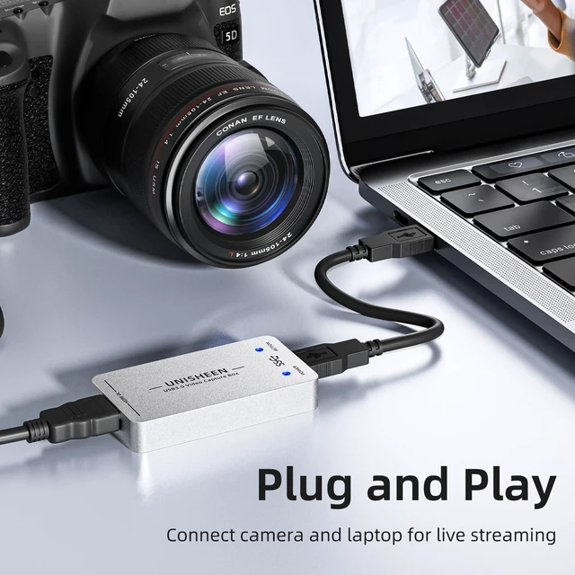 Alt view image 3 of 7 - 1080P60 HDMI Video Capture CardUSB 3.0 HDMI Video Capture Device, Full HD for Game Recording, Live Streaming Broadcasting