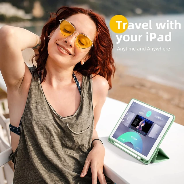 Alt view image 2 of 7 - Akkerds for iPad 9th/8th/7th Generation Case 10.2 Inch, Matcha Green