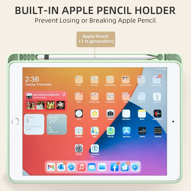 Alt view image 4 of 7 - Akkerds for iPad 9th/8th/7th Generation Case 10.2 Inch, Matcha Green
