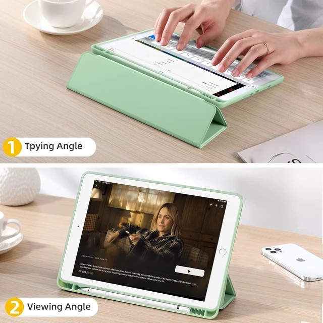Alt view image 6 of 7 - Akkerds for iPad 9th/8th/7th Generation Case 10.2 Inch, Matcha Green