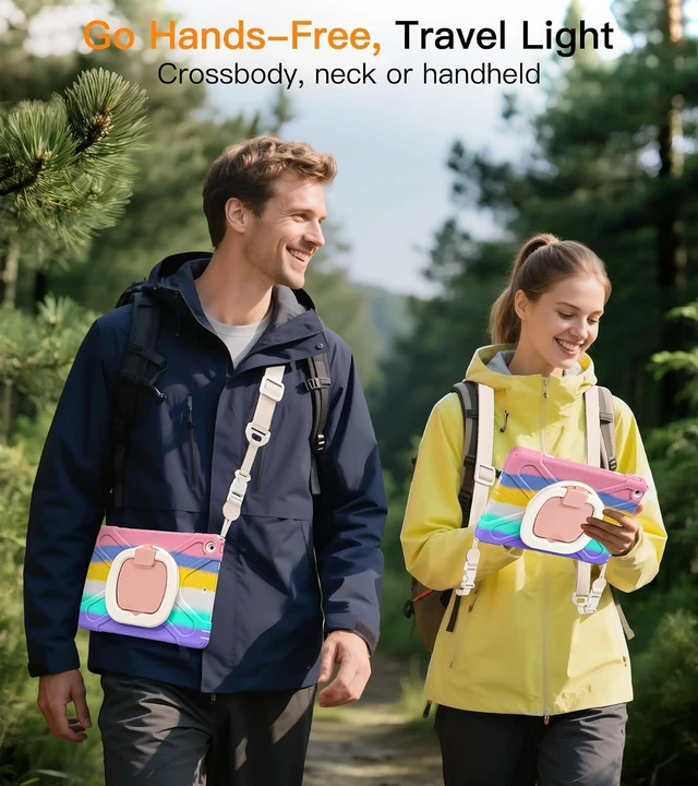Alt view image 7 of 7 - BATYUE Shockproof Case for iPad 9th/ 8th/ 7th Gen (10.2 inch) - Rainbow