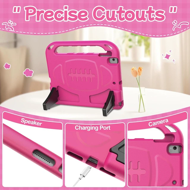Alt view image 5 of 7 - BMOUO Kids Case for iPad 9th/8th/7th Generation, Rose