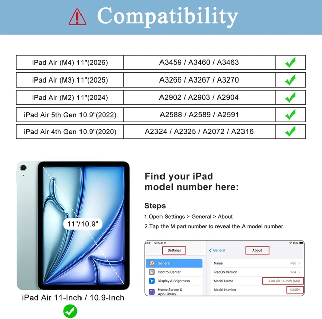 Alt view image 2 of 7 - Supveco Case for iPad Air 11 Inch & iPad Air 5th/4th Generation 10.9 Inch