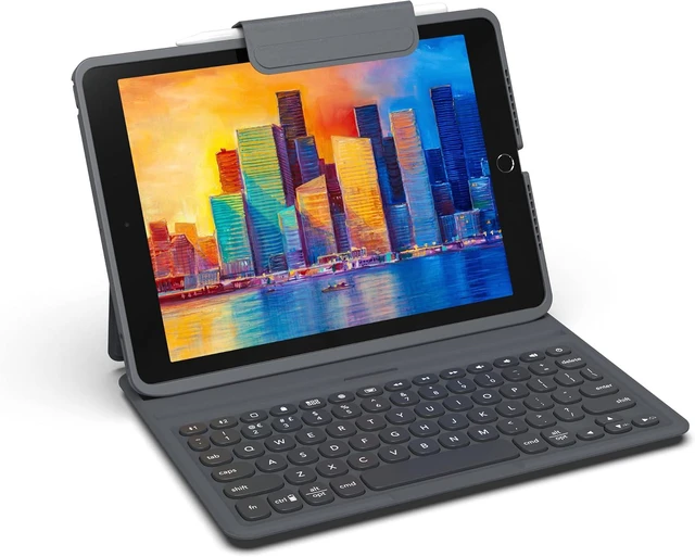 Main image of ZAGG Pro Keys Detachable Case & Wireless Keyboard for Apple iPad 10.2" (Gen 9, 8, 7) - Bluetooth Pairing, Backlit Laptop-Style Keys, Apple Pencil Holder, 6.6ft Drop Protection, Black