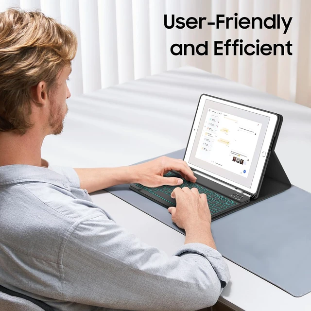 Alt view image 7 of 7 - FINTIE Backlit Keyboard Case for iPad 9th / 8th / 7th Generation 10.2 Inch