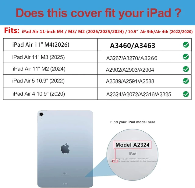 Alt view image 2 of 7 - ProCase Keyboard Case for iPad Air 11" (M4/M3/M2) & Air 5/4 10.9", Black