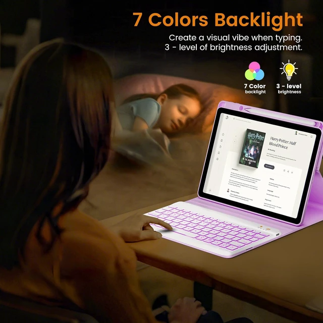 Alt view image 4 of 7 - OYEEICE Keyboard Case for iPad 9th/8th/7th Gen 10.2 Inch