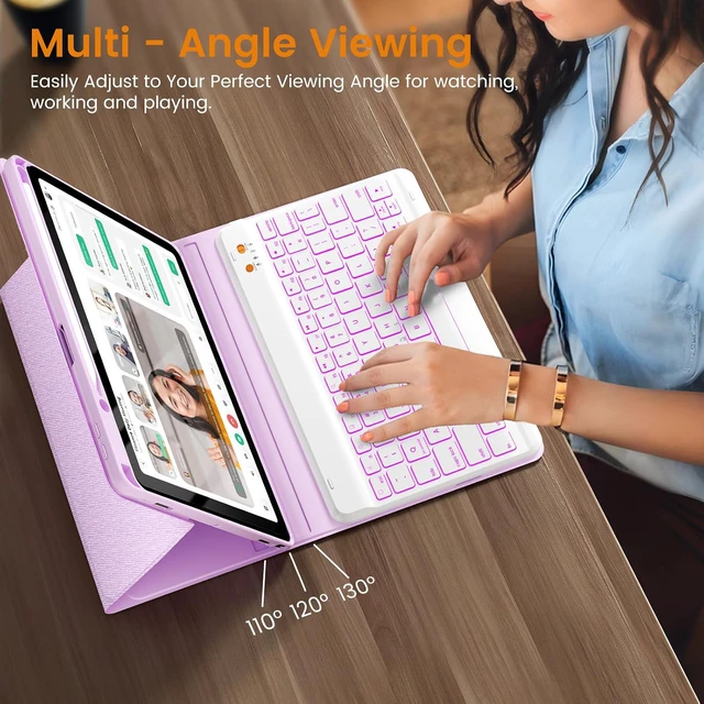Alt view image 6 of 7 - OYEEICE Keyboard Case for iPad 9th/8th/7th Gen 10.2 Inch