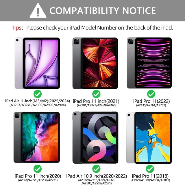 Alt view image 2 of 6 - Keyboard Case for iPad Air 11 inch (M4/M3/M2) & iPad Pro 11 inch