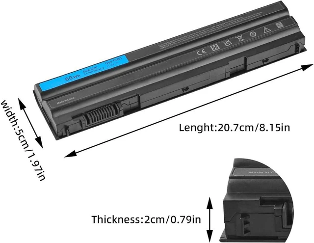Alt view image 4 of 7 - 60WH T54FJ Laptop Battery for Latitude E6440 E6430 E6420 E6520 E6530 E6540 E5430 E5520 E5530 E5420 Inspiron 4420 4520 4720 5420 5520 5720 7420 7520 7720 M421R M521R Vostro 3460 3560 M5Y0X N3X1D 8858X