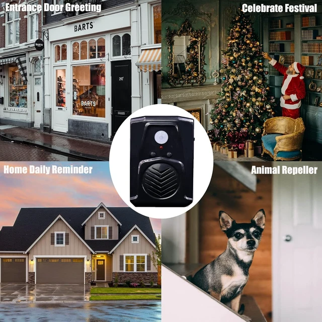 Alt view image 3 of 7 - PIR Motion Sensor Activated Sound Player Speaker with USB Cable, Download Your own MP3 Audio Files to Play Speech, Music or Sound Effects (Black)