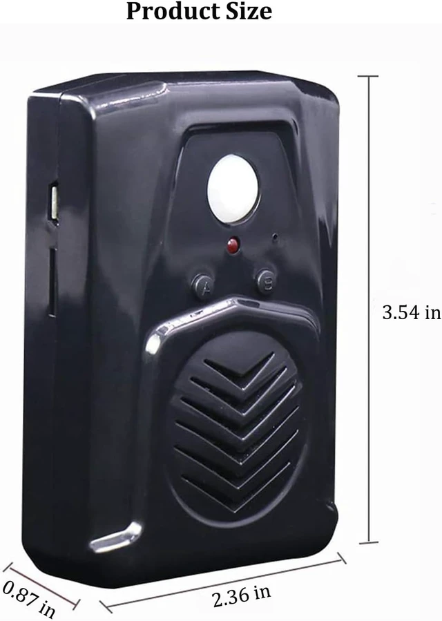 Alt view image 5 of 7 - PIR Motion Sensor Activated Sound Player Speaker with USB Cable, Download Your own MP3 Audio Files to Play Speech, Music or Sound Effects (Black)