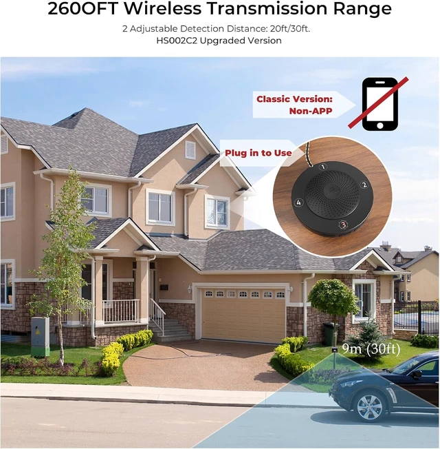 Alt view image 4 of 6 - eMACROS Driveway Alarm Receiver Only, Sensor Required-Not Wrok for Pre-2022