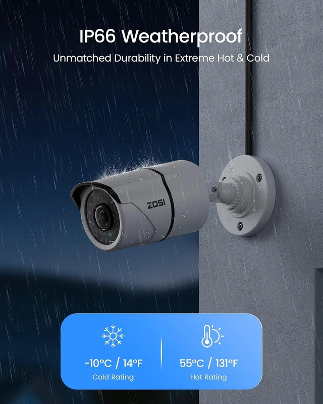 Alt view image 4 of 7 - ZOSI 2MP 1080p Security Camera Outdoor, 4-in-1 CVI TVI AHD CVBS Bullet Cam