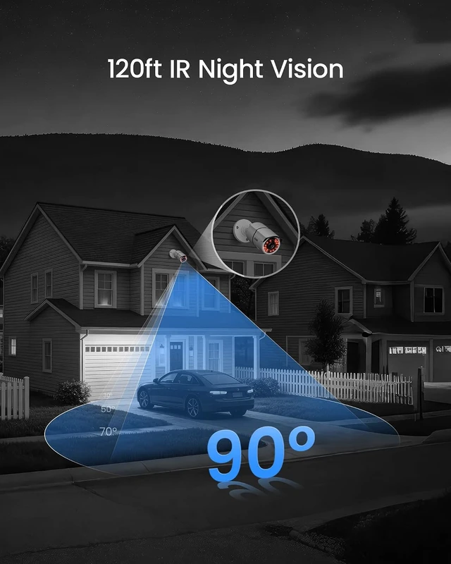 Alt view image 5 of 7 - ZOSI 2MP 1080p Security Camera Outdoor, 4-in-1 CVI TVI AHD CVBS Bullet Cam