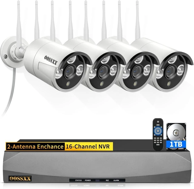 Main image of 3MP Wireless WiFi Outdoor Security Camera System 1TB HDD 30 Days Storage