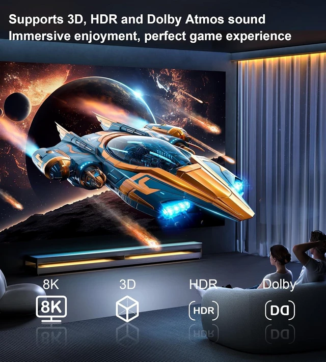 Alt view image 6 of 7 - HDMI 2.1 Switch 3 in 1 Out, 4K@120Hz 8K@60Hz, Aluminum,48Gbps w/HDMI Cable