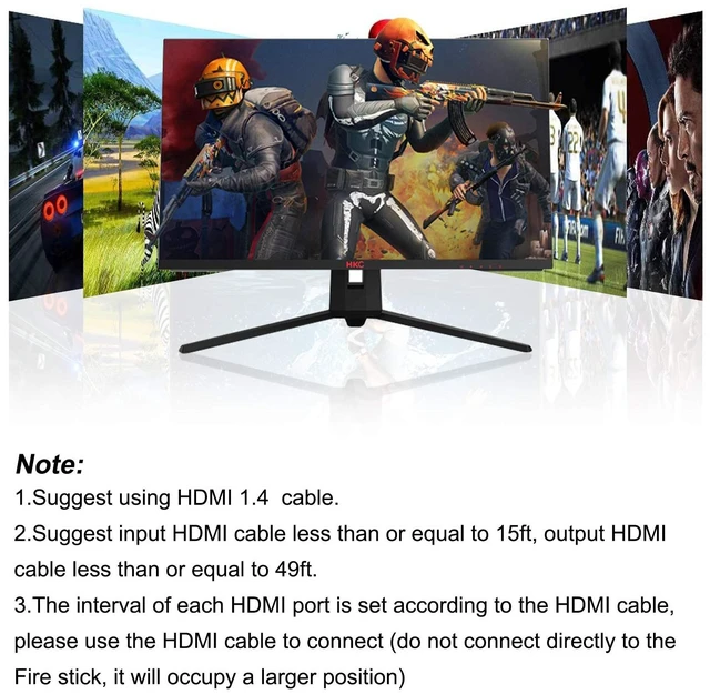 Alt view image 4 of 6 - LVY HDMI Switch, 5 in-1 Out HDMI Selector Box with IR Remote Control Support 4k * 2k Ultra HD and 3D with IR Remote HDCP 1.4 for Xbox, PS4/PS5, Fire Stick, Roku, Apple TV, Blu-ray Player etc.