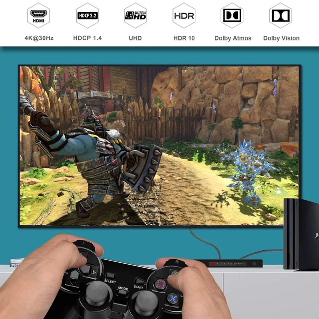 Alt view image 5 of 6 - LVY HDMI Switch, 5 in-1 Out HDMI Selector Box with IR Remote Control Support 4k * 2k Ultra HD and 3D with IR Remote HDCP 1.4 for Xbox, PS4/PS5, Fire Stick, Roku, Apple TV, Blu-ray Player etc.