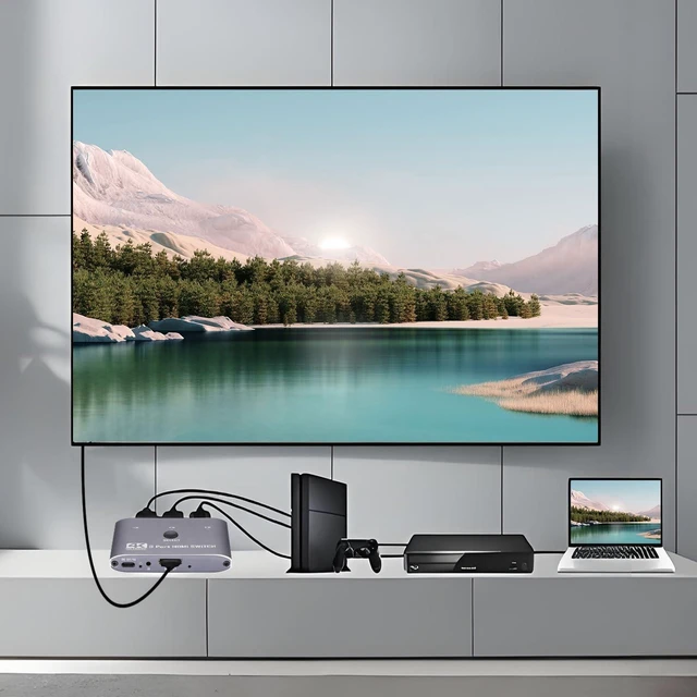 Alt view image 7 of 7 - 4K@60Hz HDMI Switch 3 in 1 Out, HDMI Switcher Selector with Remote Supports 4K 3D 1080P HDR HDMI 2.0 HDCP 2.2 Compatible with Nintendo Switch PS5/4/3 Xbox Roku TV Fire Stick Blu-Ray Player
