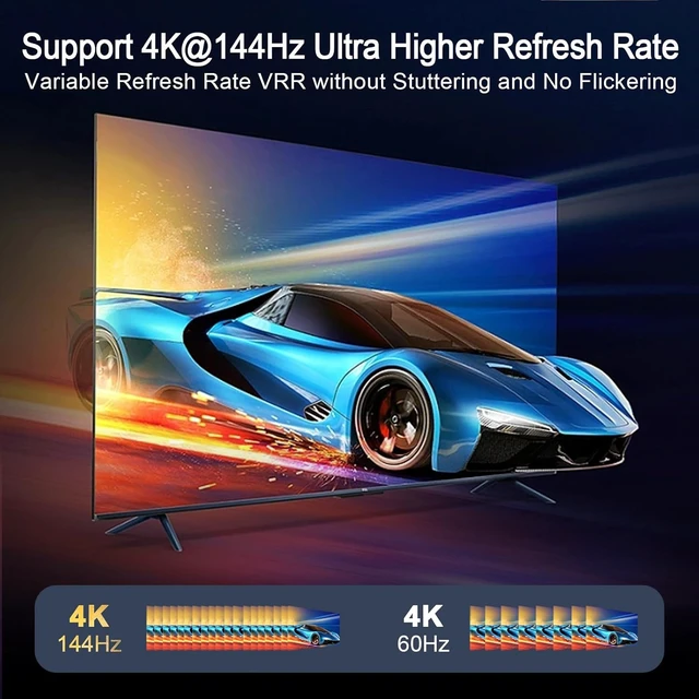 Alt view image 2 of 7 - HDMI 2.1 Switch 4K 120Hz 4 in 1 Out with Audio Extractor VRR ALLM HDCP2.3 ARC eARC HDR CEC SPDlF Optical and 3.5mm Audio,D-olby Atmos,Digital EDID for PS5 Xbox NVIDIA AMD
