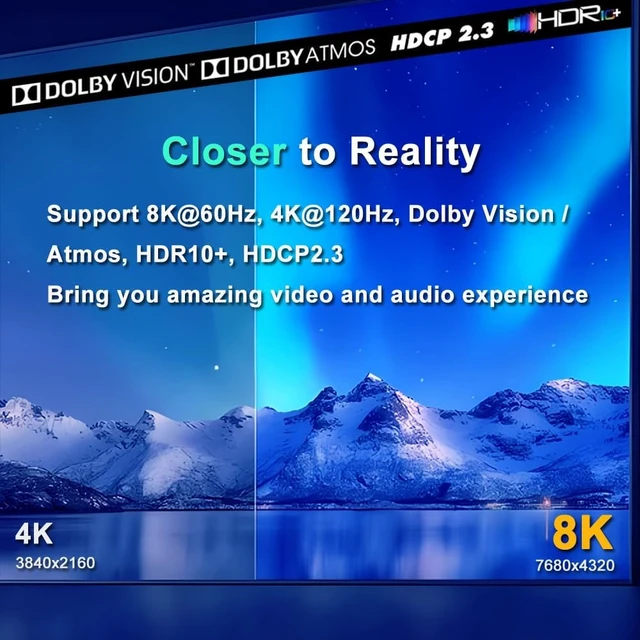 Alt view image 4 of 7 - SkycropHD HDMI 2.1 Switch 8K 4 in 1 Out, 4K@120Hz HDMI Switcher with Remote