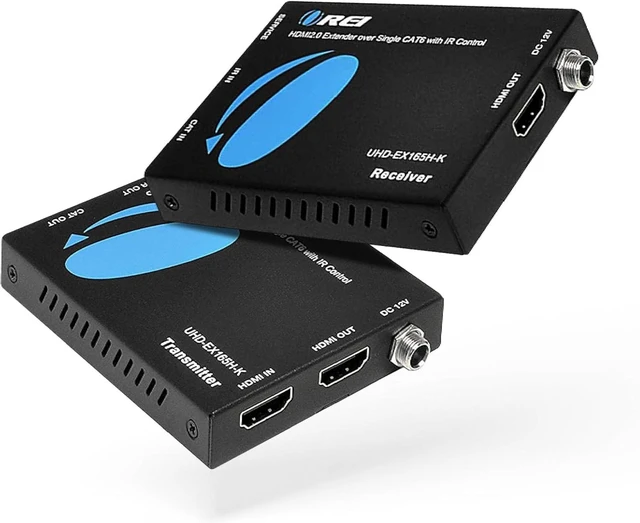 Main image of OREI 4K@60Hz HDMI Over Cat6 Balun 165ft One-Way IR Loop Out EDID HDR 18Gbps
