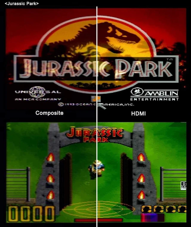 Alt view image 5 of 7 - LEVELHIKE HDMI Cable for Super Nintendo SNES, Super Famicom SFC Console - SNES to HDMI Adapter with True RGB Signal Output (100% Improved Video Quality), HD Converter with 4:3/16:9 Switch