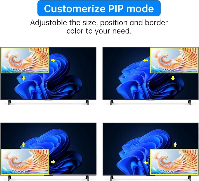 Alt view image 5 of 7 - 4-Channel HDMI Live Stream Switcher Video Mixer with PVW & PGM Output, RGB Matting, PIP, Wipe/Mix/DIP Transitions, 2X Mic Input, USB-C Capture for OBS, YouTube, Real-Time Streaming