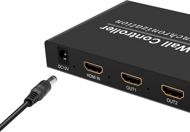 Alt view image 3 of 7 - 2x2 HDMI Video Wall Controller,Video Image Processor Screen Splicing 4K Output TV Wall Processor,4 Way HDMI 180 Degree Rotate 4 TV Screens into 1 Wall Display