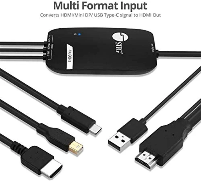 Alt view image 4 of 4 - SIIG 3x1 4K60 HDMI Presentation Switch, CE-H25Q11-S1