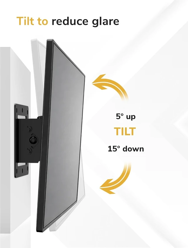 Alt view image 3 of 7 - Mount-It! Tilting TV Wall Mount 24-32 in, 1.65 in Profile, Quick Release