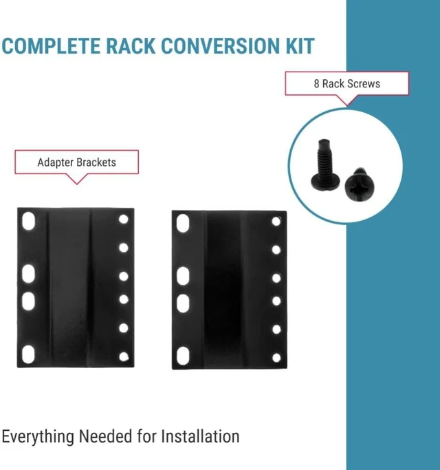 Alt view image 3 of 7 - CablesAndKits 2RU Rack Adapter (2U), Converts 23" Rack to 19" Spacing