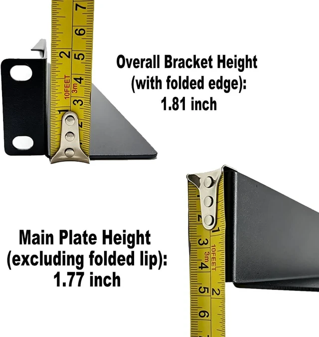 Alt view image 6 of 7 - 1U Universal 4-Post Rack Mount Server Rack Rails 16.5-29.5" D