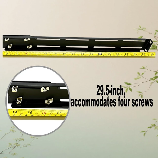 Alt view image 7 of 7 - 1U Universal 4-Post Rack Mount Server Rack Rails 16.5-29.5" D
