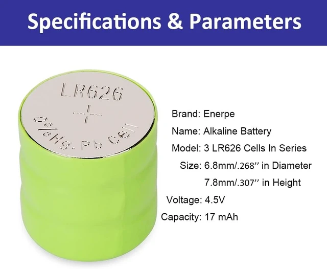 Alt view image 4 of 5 - 10-Pack 3AG4 / 3LR626 / 3x377 Replacement Batteries 4.5V for All Laser Training Cartridges