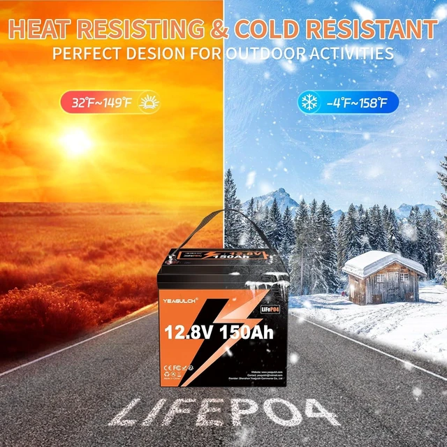 Alt view image 5 of 7 - Upgrade 12V 150Ah LiFePO4 Lithium Battery 100A BMS 15000+ Deep Cycle