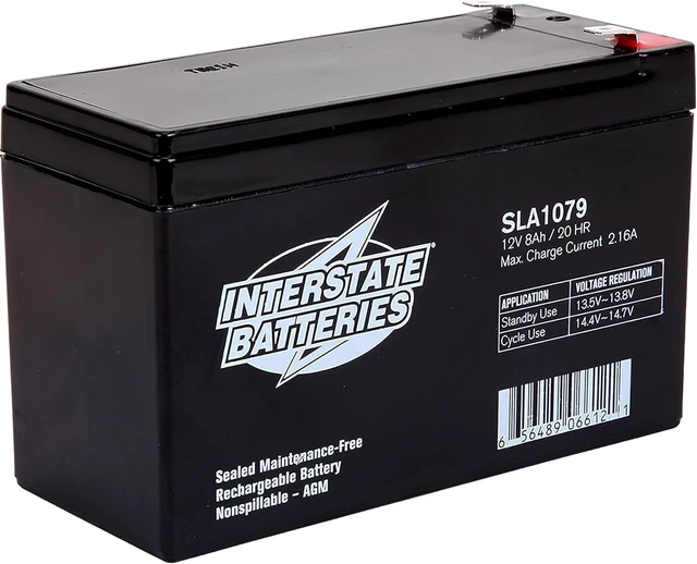 Main image of Interstate Batteries SLA Battery 12V 8Ah AGM VRLA (F2 Terminal) SLA1079