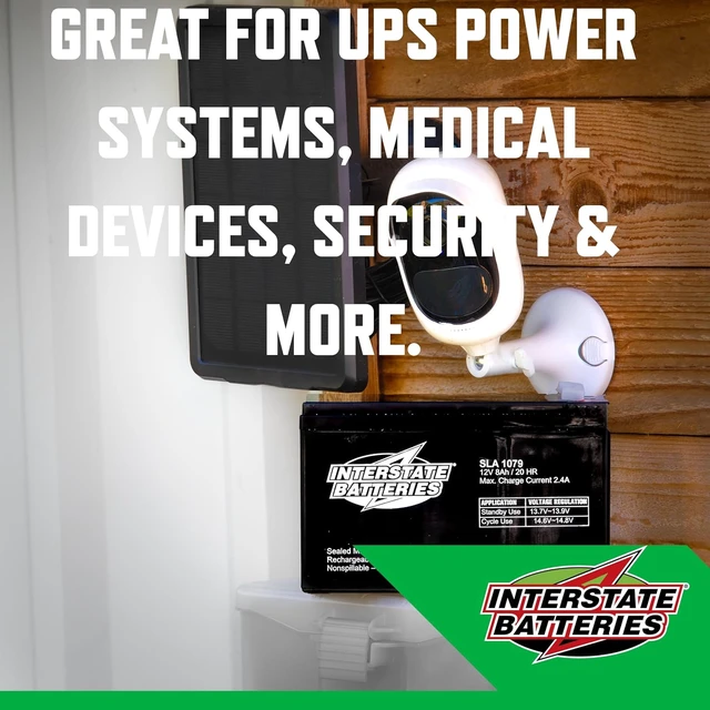 Alt view image 4 of 6 - Interstate Batteries SLA Battery 12V 8Ah AGM VRLA (F2 Terminal) SLA1079