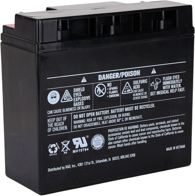 Alt view image 3 of 6 - Interstate Batteries SLA Battery 12V 18Ah AGM VRLA (Nut&Bolt Term.) SLA1116