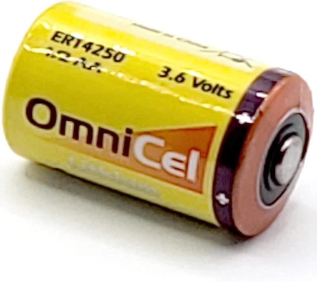 Alt view image 4 of 7 - Omnicel ER14250/S 3.6V Lithium Button Top Battery 1/2AA Standard Amr