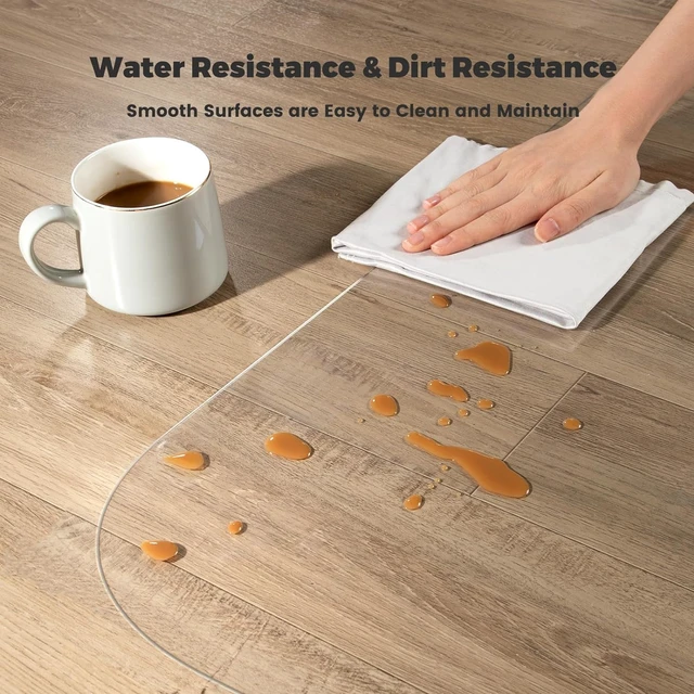 Alt view image 4 of 7 - Yecaye Office Chair Mat for Hardwood Floor, 36" x 48" Rolling Chair Mat