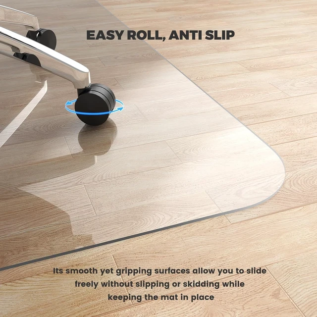 Alt view image 5 of 7 - Yecaye Office Chair Mat for Hardwood Floor, 36" x 48" Rolling Chair Mat