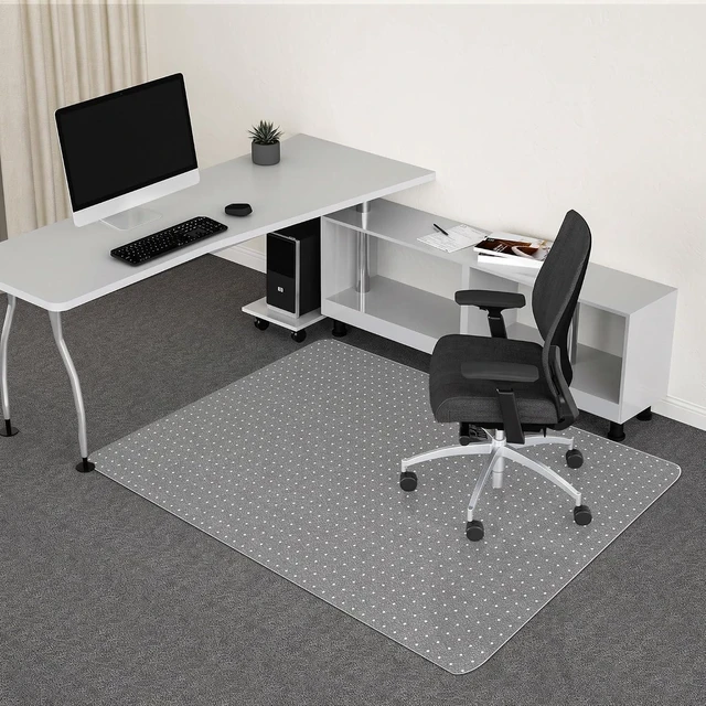Main image of Office Chair Mat for Carpet, 46 x 60 Computer Chair Mat for Carpeted Floors, Smooth Glide Under Desk Carpeted Floor Protector, Carpet Mat for Home Office (Rectangle)